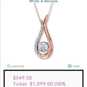 Authentic 10kt rose gold and 1/4K diamond necklace